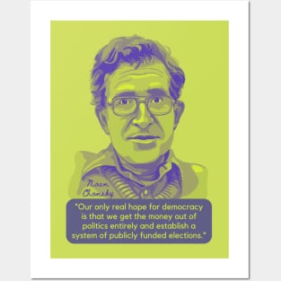 Noam Chomsky Portrait and Quote Posters and Art